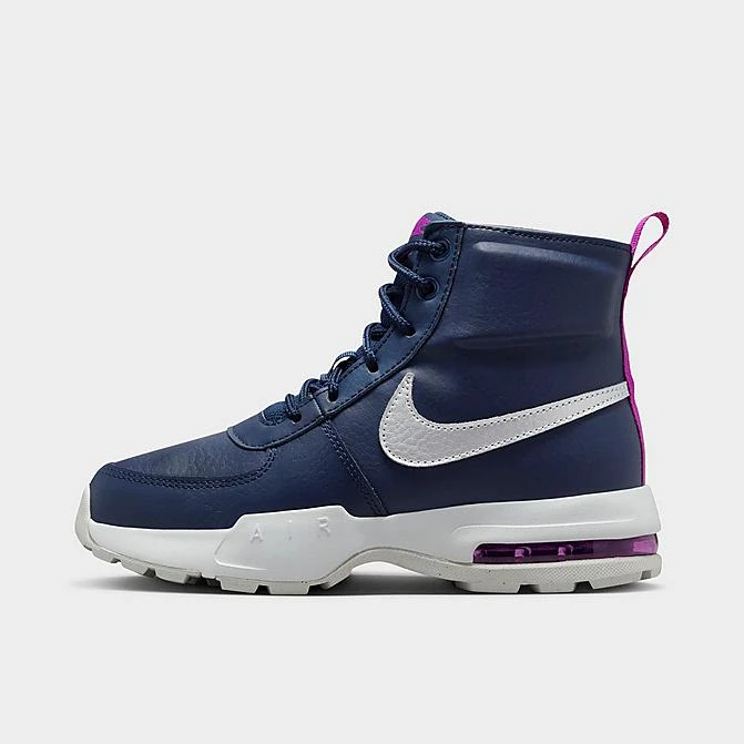 Big Kids’ Nike Air Max Goaterra 2.0 All-Weather Casual Boots Midnight Navy/Pure Platinum/Vivid Purple/Metallic Silver - DC9515 400 3 Big Kids’ Nike Air Max Goaterra 2.0 All-Weather Casual Boots Midnight Navy/Pure Platinum/Vivid Purple/Metallic Silver - DC9515 400
