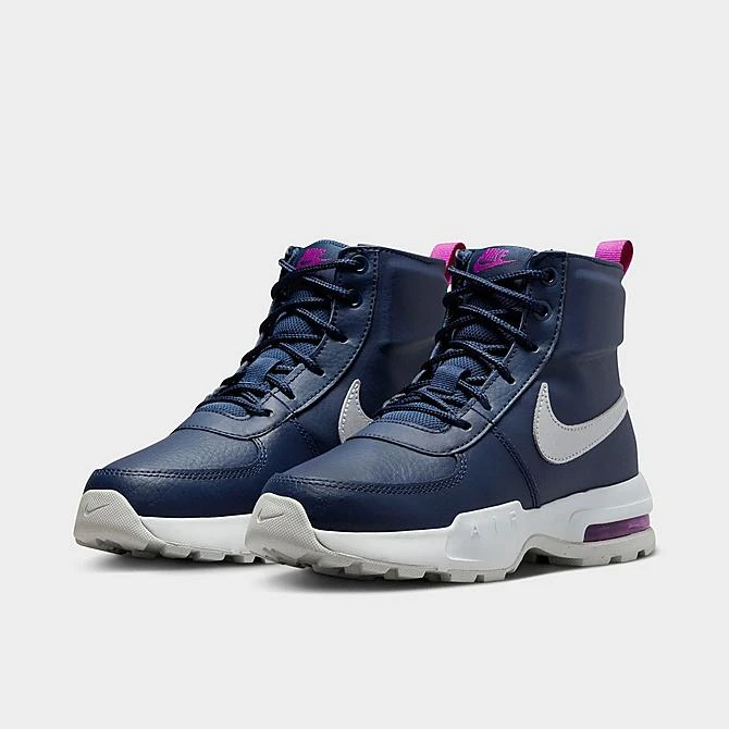 Big Kids’ Nike Air Max Goaterra 2.0 All-Weather Casual Boots Midnight Navy/Pure Platinum/Vivid Purple/Metallic Silver - DC9515 400 4 Big Kids’ Nike Air Max Goaterra 2.0 All-Weather Casual Boots Midnight Navy/Pure Platinum/Vivid Purple/Metallic Silver - DC9515 400 - Image 2
