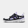 Big Kids' Nike Free Run 2 Running Shoes White/White/Black/Action Grape - DD0163 101
