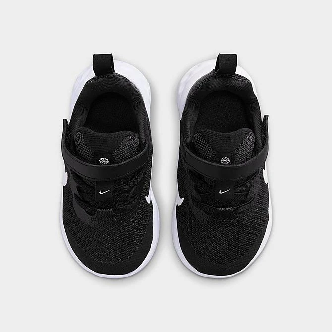 Kids' Toddler Nike Revolution 6 Casual Shoes Black/White/Dark Smoke Grey - DD1094 003 7 Kids' Toddler Nike Revolution 6 Casual Shoes Black/White/Dark Smoke Grey - DD1094 003 - Image 5