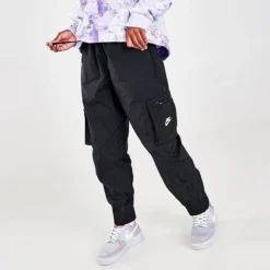 Girls' Nike Sportswear Woven Cargo Pants Black/White - DD6285 010 9 Girls' Nike Sportswear Woven Cargo Pants Black/White - DD6285 010 -Default Template 7 DD6285 010 M2