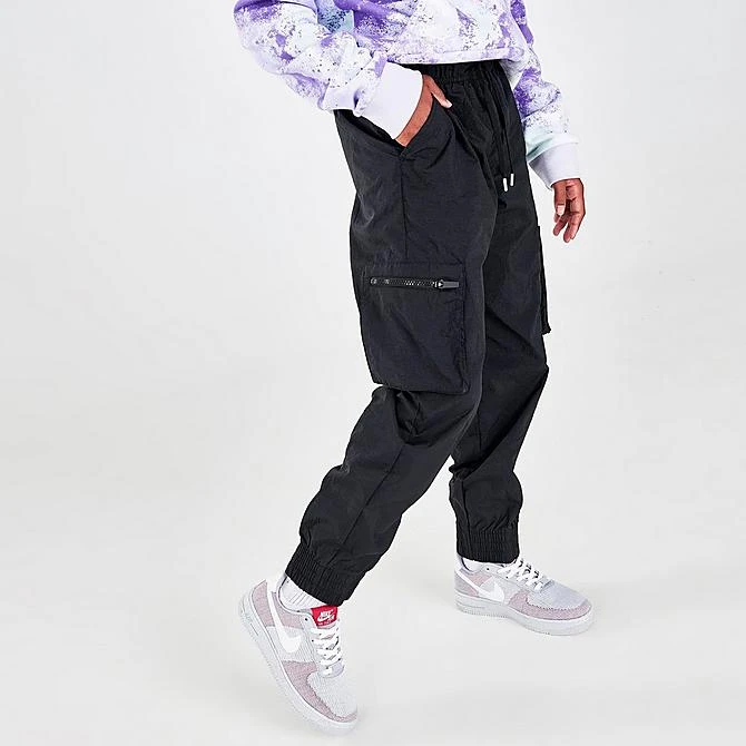 Girls' Nike Sportswear Woven Cargo Pants Black/White - DD6285 010 5 Girls' Nike Sportswear Woven Cargo Pants Black/White - DD6285 010 - Image 3