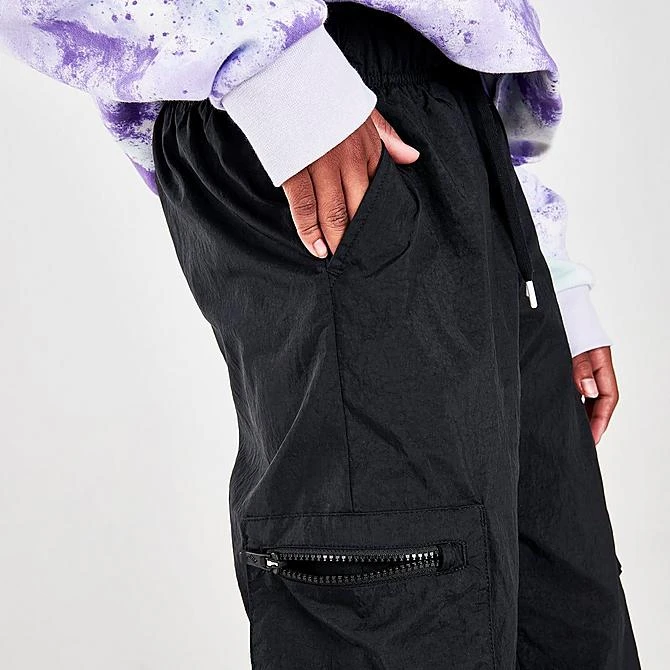 Girls' Nike Sportswear Woven Cargo Pants Black/White - DD6285 010 8 Girls' Nike Sportswear Woven Cargo Pants Black/White - DD6285 010 - Image 6
