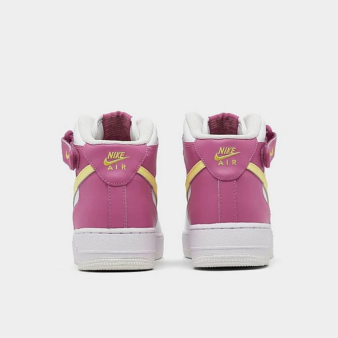 Big Kids' Nike Air Force 1 MId '07 LE Casual Shoes Summit White/Citron Tint/Cosmic Fuchsia/White - DH2933 100 6 Big Kids' Nike Air Force 1 MId '07 LE Casual Shoes Summit White/Citron Tint/Cosmic Fuchsia/White - DH2933 100 - Image 4