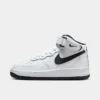 Big Kids' Nike Air Force 1 MId '07 LE Casual Shoes White/Black/White - DH2933 103