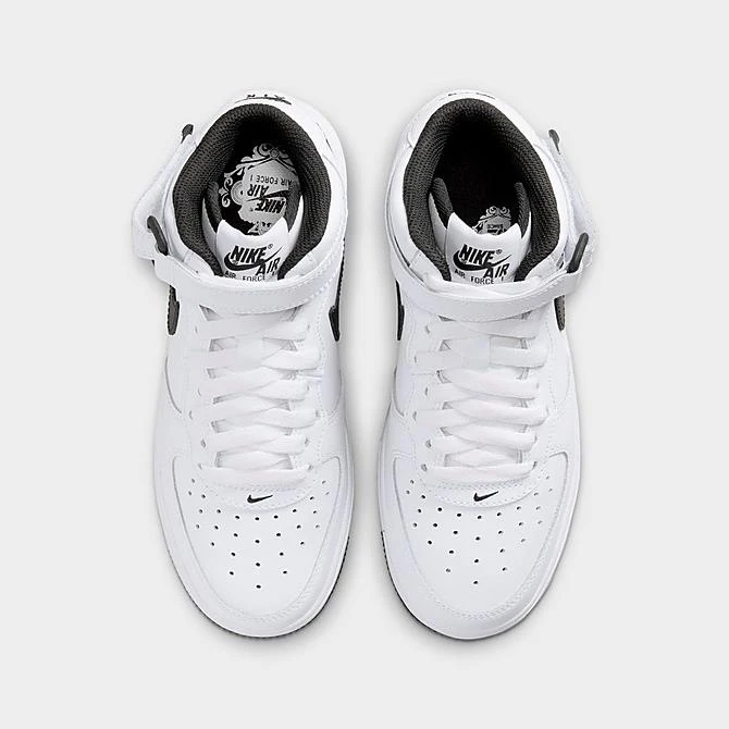 Big Kids' Nike Air Force 1 MId '07 LE Casual Shoes White/Black/White - DH2933 103 7 Big Kids' Nike Air Force 1 MId '07 LE Casual Shoes White/Black/White - DH2933 103 - Image 5