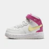 Kids' Toddler Nike Air Force 1 Mid Casual Shoes Summit White/Citron Tint/Cosmic Fuchsia/White - DH2935 100 -Default Template 7 DH2935 100 P1