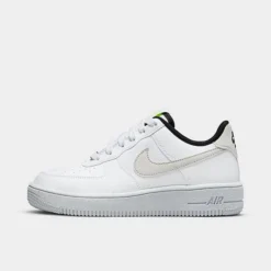 Big Kids' Nike Air Force 1 Crater Next Nature Casual Shoes White/Light Bone/Volt/Black - DH8695Â 101