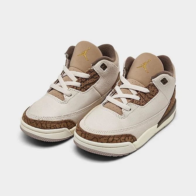 Nike Kids' Toddler Air Jordan Retro 3 Basketball Shoes Light Orewood Brown/Metallic Gold - DM0968 102 4 Nike Kids' Toddler Air Jordan Retro 3 Basketball Shoes Light Orewood Brown/Metallic Gold - DM0968 102 - Image 2