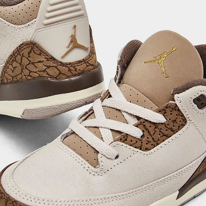 Nike Kids' Toddler Air Jordan Retro 3 Basketball Shoes Light Orewood Brown/Metallic Gold - DM0968 102 5 Nike Kids' Toddler Air Jordan Retro 3 Basketball Shoes Light Orewood Brown/Metallic Gold - DM0968 102 - Image 3