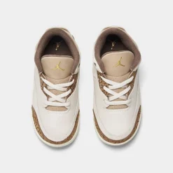 Nike Kids' Toddler Air Jordan Retro 3 Basketball Shoes Light Orewood Brown/Metallic Gold - DM0968 102 12 Nike Kids' Toddler Air Jordan Retro 3 Basketball Shoes Light Orewood Brown/Metallic Gold - DM0968 102 -Default Template 7 DM0968 102 P5