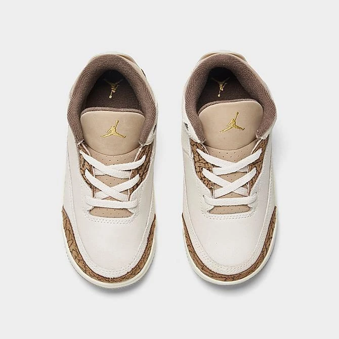 Nike Kids' Toddler Air Jordan Retro 3 Basketball Shoes Light Orewood Brown/Metallic Gold - DM0968 102 7 Nike Kids' Toddler Air Jordan Retro 3 Basketball Shoes Light Orewood Brown/Metallic Gold - DM0968 102 - Image 5