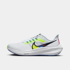 Big Kids' Nike Zoom Air Pegasus 39 Running Shoes White/Black/Volt/Racer Blue - DM4015Â 100