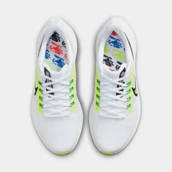 Big Kids' Nike Zoom Air Pegasus 39 Running Shoes White/Black/Volt/Racer Blue - DM4015 100 -Default Template 7 DM4015 100 P5