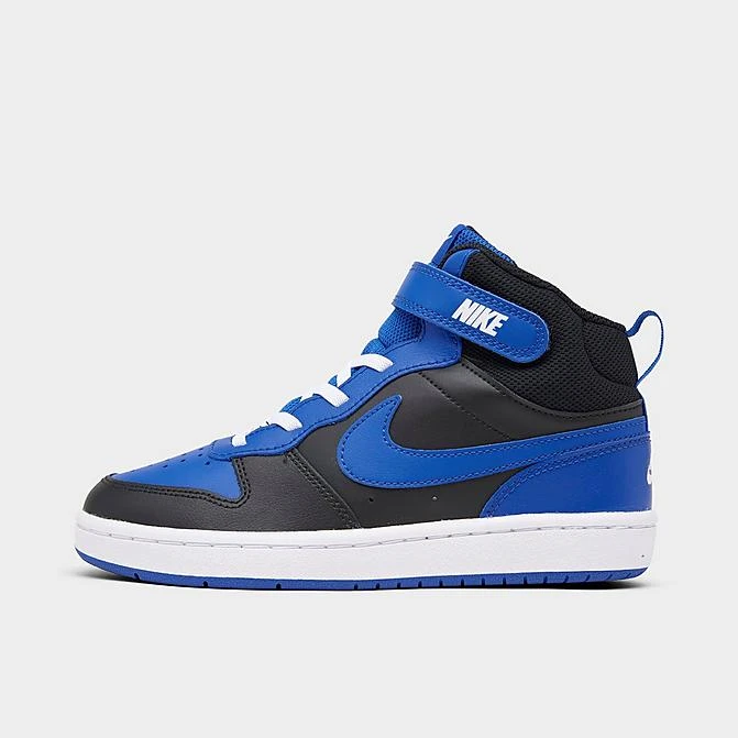 Little Kids' Nike Court Borough Mid 2 Casual Shoes Black/Game Royal/Game Royal/White - DM8873 001 3 Little Kids' Nike Court Borough Mid 2 Casual Shoes Black/Game Royal/Game Royal/White - DM8873 001