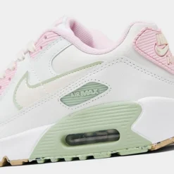 Nike Girls' Big Kids' Air Max 90 LTR Casual Shoes Summit White/Pink Foam/Coconut Milk - DQ0276G 100 -Default Template 7 DQ0276G 100 P3