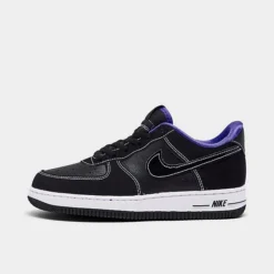Little Kids' Nike Air Force 1 LV8 SE Casual Shoes Black/Iron Grey/White/Black - DQ0301 001