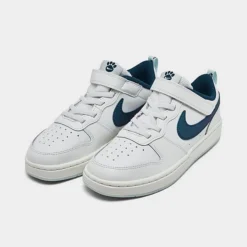 Little Kids' Nike Court Borough Low 2 SE Stretch Lace Casual Shoes Summit White/Glacier Blue/White/Valerian Blue - DQ5980 100 -Default Template 7 DQ5980 100 P2