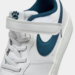 Little Kids' Nike Court Borough Low 2 SE Stretch Lace Casual Shoes Summit White/Glacier Blue/White/Valerian Blue - DQ5980 100 -Default Template 7 DQ5980 100 P3