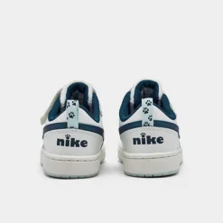 Little Kids' Nike Court Borough Low 2 SE Stretch Lace Casual Shoes Summit White/Glacier Blue/White/Valerian Blue - DQ5980 100 -Default Template 7 DQ5980 100 P4