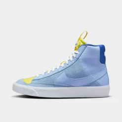 Big Kids' Nike Blazer Mid '77 SE Dance Casual Shoes Cobalt Bliss/Opti Yellow/Hyper Royal/Red Stardust - DQ6084Â 402
