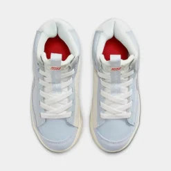 Girls' Little Kids' Nike Blazer Mid '77 SE Dance Stretch Lace Casual Shoes Blue Whisper/Sail/Black/Football Grey - DQ6085 401 -Default Template 7 DQ6085 401 P5