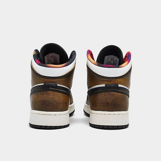 Nike Big Kids' Air Jordan Retro 1 Mid SE Casual Shoes Black/White/Sail/Taxi - DQ8418 071 6 Nike Big Kids' Air Jordan Retro 1 Mid SE Casual Shoes Black/White/Sail/Taxi - DQ8418 071 - Image 4