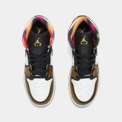 Nike Big Kids' Air Jordan Retro 1 Mid SE Casual Shoes Black/White/Sail/Taxi - DQ8418 071 12 Nike Big Kids' Air Jordan Retro 1 Mid SE Casual Shoes Black/White/Sail/Taxi - DQ8418 071 -Default Template 7 DQ8418 071 P5