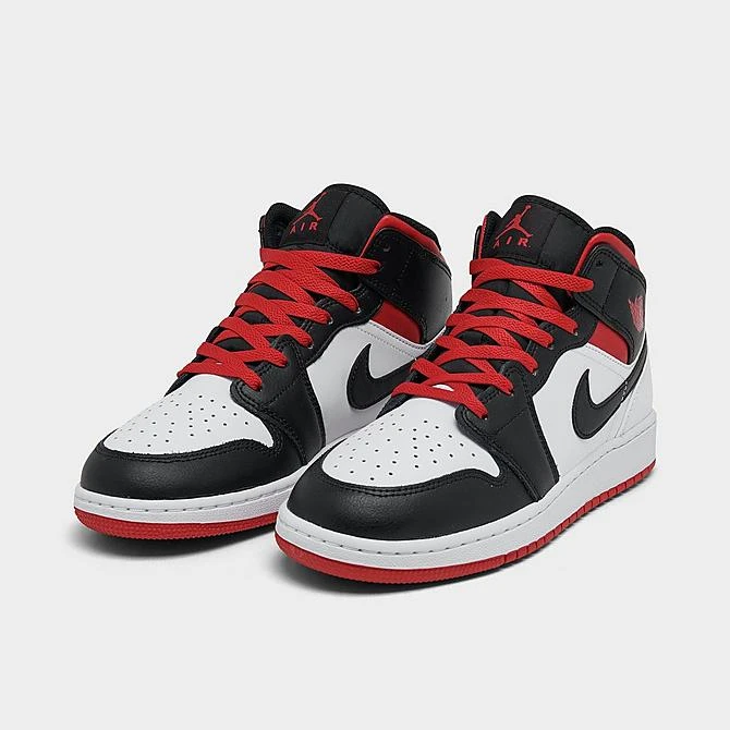 Nike Big Kids' Air Jordan Retro 1 Mid Casual Shoes White/Gym Red/Black - DQ8423 106 4 Nike Big Kids' Air Jordan Retro 1 Mid Casual Shoes White/Gym Red/Black - DQ8423 106 - Image 2