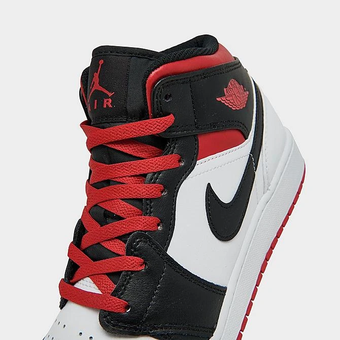 Nike Big Kids' Air Jordan Retro 1 Mid Casual Shoes White/Gym Red/Black - DQ8423 106 5 Nike Big Kids' Air Jordan Retro 1 Mid Casual Shoes White/Gym Red/Black - DQ8423 106 - Image 3