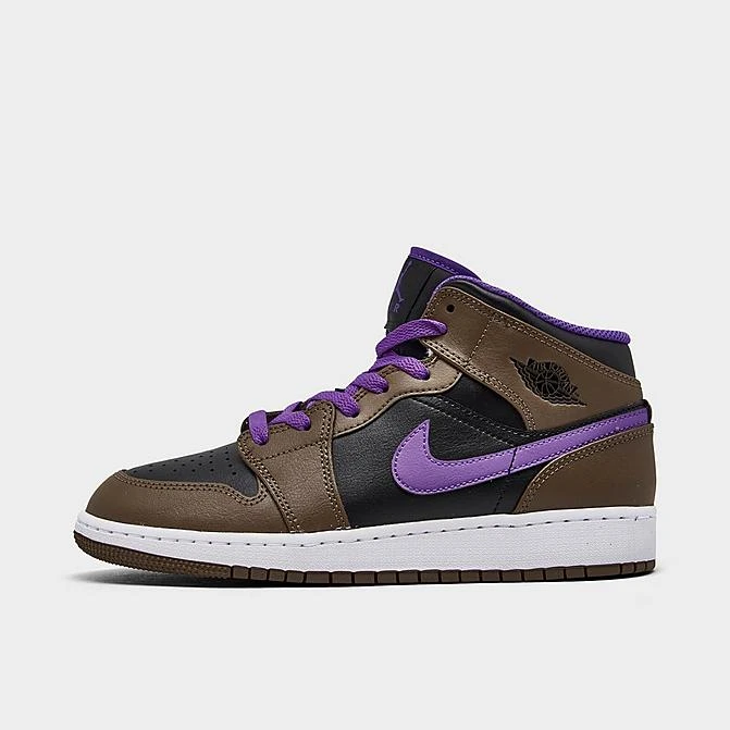 Nike Big Kids' Air Jordan Retro 1 Mid Casual Shoes Palomino/Wild Berry/White - DQ8423 215 3 Nike Big Kids' Air Jordan Retro 1 Mid Casual Shoes Palomino/Wild Berry/White - DQ8423 215