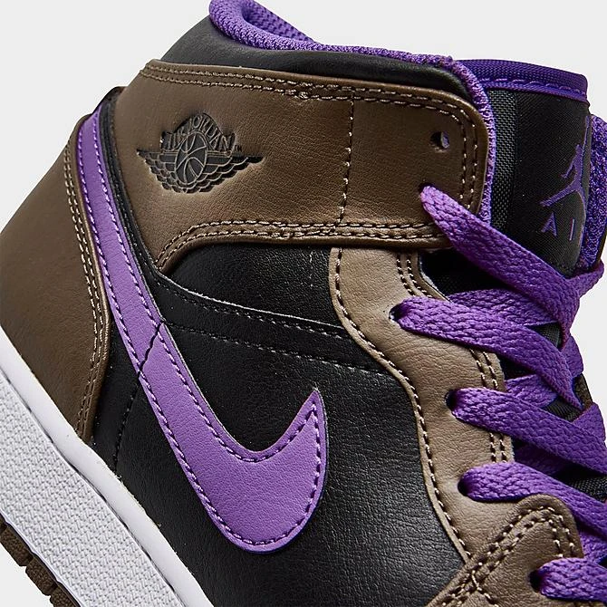 Nike Big Kids' Air Jordan Retro 1 Mid Casual Shoes Palomino/Wild Berry/White - DQ8423 215 5 Nike Big Kids' Air Jordan Retro 1 Mid Casual Shoes Palomino/Wild Berry/White - DQ8423 215 - Image 3