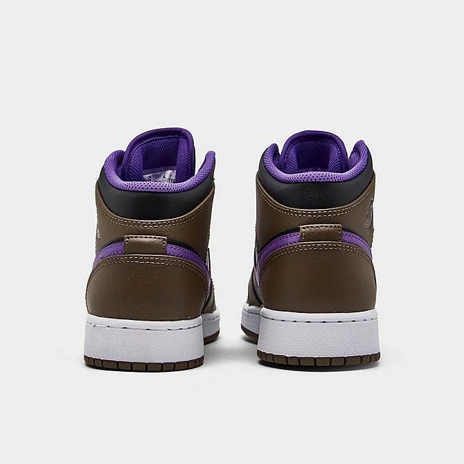 Nike Big Kids' Air Jordan Retro 1 Mid Casual Shoes Palomino/Wild Berry/White - DQ8423 215 6 Nike Big Kids' Air Jordan Retro 1 Mid Casual Shoes Palomino/Wild Berry/White - DQ8423 215 - Image 4