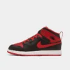 Nike Little Kids' Air Jordan Retro 1 Mid Casual Shoes Black/Fire Red/White - DQ8424 060 -Default Template 7 DQ8424 060 P1