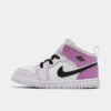 Nike Kids' Toddler Air Jordan Retro 1 Mid Casual Shoes Barely Grape/Black/White/Rush Fuchsia - DQ8425G 501 -Default Template 7 DQ8425G 501 P1