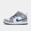 Nike Kids' Toddler Air Jordan Retro 1 Mid Casual Shoes Cement Grey/White/True Blue - DQ8425 014 -Default Template 7 DQ8425 014 P1