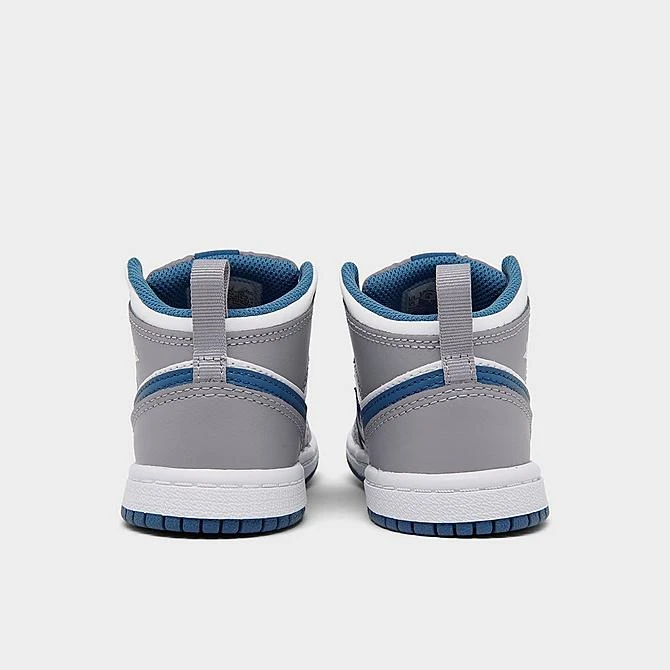 Nike Kids' Toddler Air Jordan Retro 1 Mid Casual Shoes Cement Grey/White/True Blue - DQ8425 014 6 Nike Kids' Toddler Air Jordan Retro 1 Mid Casual Shoes Cement Grey/White/True Blue - DQ8425 014 - Image 4