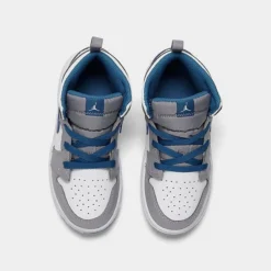 Nike Kids' Toddler Air Jordan Retro 1 Mid Casual Shoes Cement Grey/White/True Blue - DQ8425 014 12 Nike Kids' Toddler Air Jordan Retro 1 Mid Casual Shoes Cement Grey/White/True Blue - DQ8425 014 -Default Template 7 DQ8425 014 P5