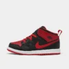 Nike Kids' Toddler Air Jordan Retro 1 Mid Casual Shoes Black/Fire Red/White - DQ8425 060 1 Nike Kids' Toddler Air Jordan Retro 1 Mid Casual Shoes Black/Fire Red/White - DQ8425 060 -Default Template 7 DQ8425 060 P1