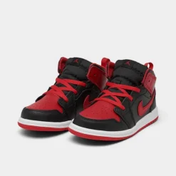Nike Kids' Toddler Air Jordan Retro 1 Mid Casual Shoes Black/Fire Red/White - DQ8425 060 -Default Template 7 DQ8425 060 P2