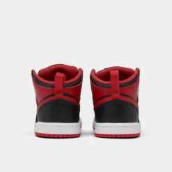 Nike Kids' Toddler Air Jordan Retro 1 Mid Casual Shoes Black/Fire Red/White - DQ8425 060 -Default Template 7 DQ8425 060 P4