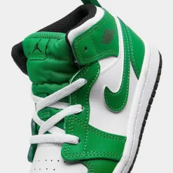 Nike Kids' Toddler Air Jordan Retro 1 Mid Casual Shoes Lucky Green/Black/White - DQ8425 301 -Default Template 7 DQ8425 301 P3