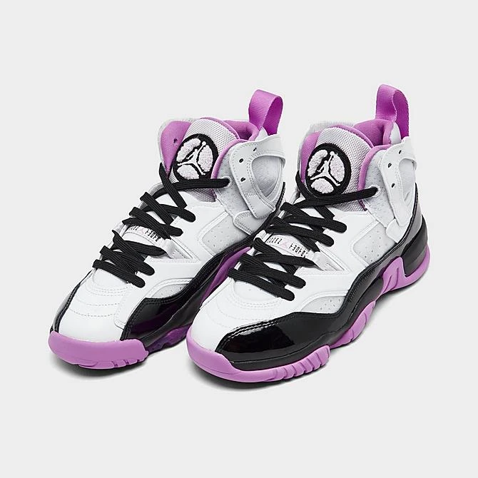 Nike Big Kids' Jordan Jumpman Two Trey Basketball Shoes White/Black/Barely Grape/Rush Fuchsia - DQ8431G 105 4 Nike Big Kids' Jordan Jumpman Two Trey Basketball Shoes White/Black/Barely Grape/Rush Fuchsia - DQ8431G 105 - Image 2