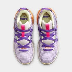 Big Kids' Nike LeBron Witness 7 Basketball Shoes Light Orewood Brown/Action Grape/Vivid Orange/Cobalt Bliss - DQ8650 101 -Default Template 7 DQ8650 101 P5