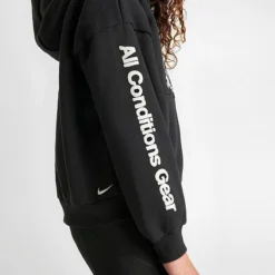 Kids' Nike ACG Icon Fleece Oversized Pullover Hoodie Black/Photon Dust/Photon Dust - DR5485 010 -Default Template 7 DR5485 010 M5