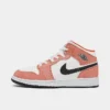 Nike Big Kids' Air Jordan Retro 1 Mid SE Casual Shoes Team Orange/Black/Sail/White - DV1336 800 -Default Template 7 DV1336 800 P1