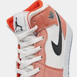 Nike Big Kids' Air Jordan Retro 1 Mid SE Casual Shoes Team Orange/Black/Sail/White - DV1336 800 -Default Template 7 DV1336 800 P3