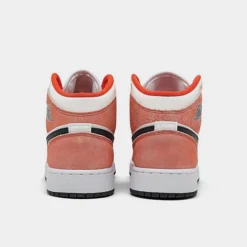 Nike Big Kids' Air Jordan Retro 1 Mid SE Casual Shoes Team Orange/Black/Sail/White - DV1336 800 -Default Template 7 DV1336 800 P4