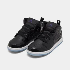 Nike Kids' Toddler Air Jordan Retro 1 Mid SE Casual Shoes Black/Dark Concord/White - DV1338 004 -Default Template 7 DV1338 004 P2