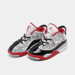 Nike Kids' Toddler Jordan Dub Zero Basketball Shoes White/True Red/Black/Neutral Grey - DV1358 160 -Default Template 7 DV1358 160 P2